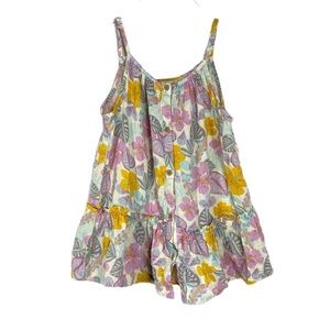 Cat & Jack Tropical Floral Strappy Ruffle Babydoll Tank